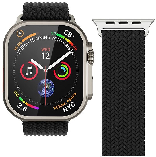 Watch Straps Woven Loop Armband für Apple Watch (38/40/41mm) schwarz von VONMÄHLEN