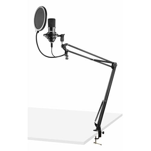Vonyx CMS300B Gaming Mikrofon mit verstellbaren Mikrofonarm, USB Studio Mikrofon, Streaming Mikrofon, Podcast Mikrofon, Schwingungsdämpfer, Pop-Filter, Schwarz Vonyx CMS300B Gaming Mikrofon mit verstellbaren Mikrofonarm, USB Studio Mikrofon, Streaming Mikrofon, Podcast Mikrofon, Schwingungsdämpfer, Pop-Filter, Schwarz von Vonyx