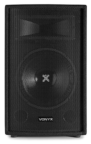 VONYX SL10 PA Lautsprecher Passiv 500 Watt Partybox, 10 Zoll Passiv, Disco, DJ Party Lautsprecher mit Griffe, Lautsprecherbox mit Tophat - Schwarz von VONYX