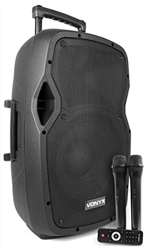Vonyx AP1200PA - Mobile Partybox Bluetooth mit Akku, 600 Watt Party Lautsprecher mit Mikrofon, Musikbox Bluetooth Groß, Soundbox, MP3 - USB/SD-Anschluss, von Vonyx