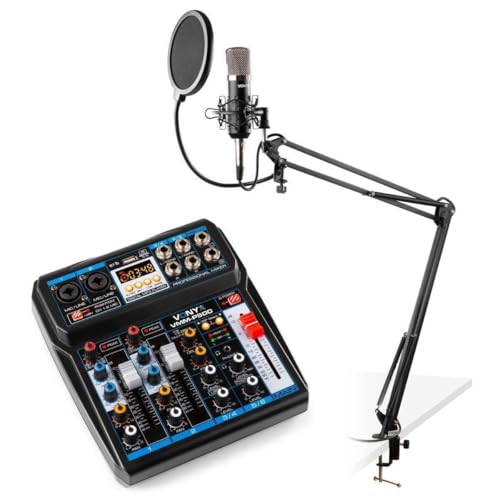 Vonyx Podcast-Starterkit mit USB-Mischpult mit Bluetooth, CMS400 Studiomikrofon, verstellbarem Mikrofonarm und Shockmount. Vonyx Podcast-Starterkit mit USB-Mischpult mit Bluetooth, CMS400 Studiomikrofon, verstellbarem Mikrofonarm und Shockmount. von Vonyx