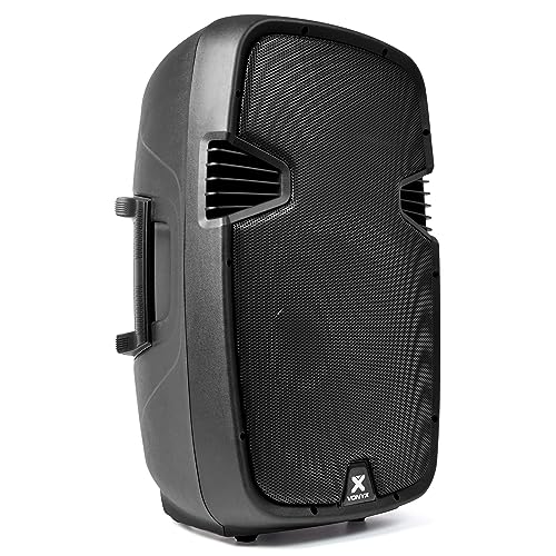 Vonyx SPJ-1500ABT MP3, PA Aktiv Lautsprecher, DJ Box, 800 Watt 15 Zoll High End Aktivpeaker, MP3-Player, Rollen, Fernbedienung, Bluetooth, USB, DMX, Cinch, PA-Speaker, Monitor Boxen, Karaoke, Schwarz von VONYX