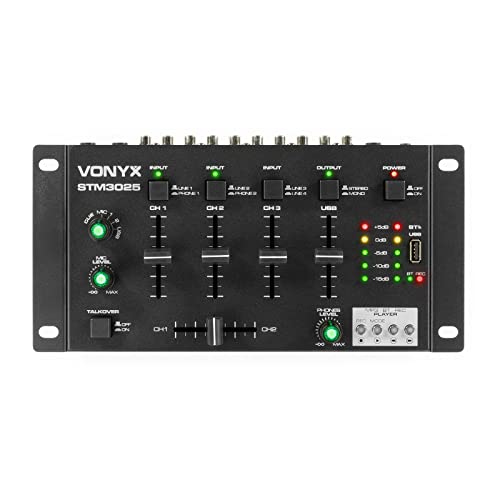 Vonyx STM3025B Mixer 4-Kanäle mit Bluetooth und USB MP3 Spieler von VONYX