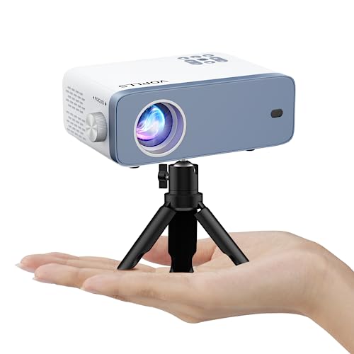 Mini Beamer, VOPLLS 12000L Beamer Full HD 1080P Unterstützt, Tragbar Video Projektor mit 50% Zoom, Heimkino Beamer für Handy Phone, Tablet/Laptop/PC/TV-Box, HDMI, USB, AV von VOPLLS