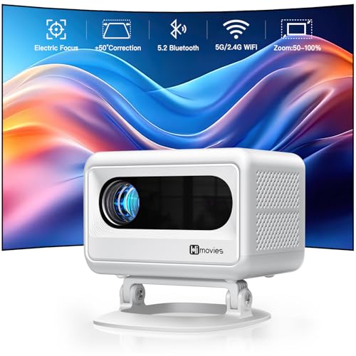 VOPLLS Mini Beamer Portable Projector Klein Handy Projektor Heimkino 1080P HD 400Ansi 2.4/5G Dual-Band WiFi 5.2 Bluetooth E-Fokus Trapezkorrektur Kompatibel Mit TV Stick/iPhone/Android/Laptop/HDMI VOPLLS Mini Beamer Portable Projector Klein Handy Projektor Heimkino 1080P HD 400Ansi 2.4/5G Dual-Band WiFi 5.2 Bluetooth E-Fokus Trapezkorrektur Kompatibel Mit TV Stick/iPhone/Android/Laptop/HDMI von VOPLLS