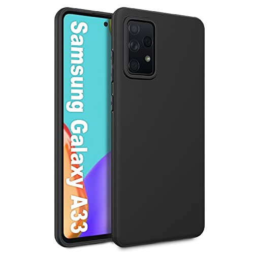 Chalpr Hülle Kompatibel mit Samsung Galaxy A33 5G, Schwarz Matt Ultra Dünn Weich TPU Silikon Case Stoßfest rutschfest Kameraschutz Schutzhülle Slim Cover für Samsung A33 Handyhülle - Black Chalpr Hülle Kompatibel mit Samsung Galaxy A33 5G, Schwarz Matt Ultra Dünn Weich TPU Silikon Case Stoßfest rutschfest Kameraschutz Schutzhülle Slim Cover für Samsung A33 Handyhülle - Black von VORAGA