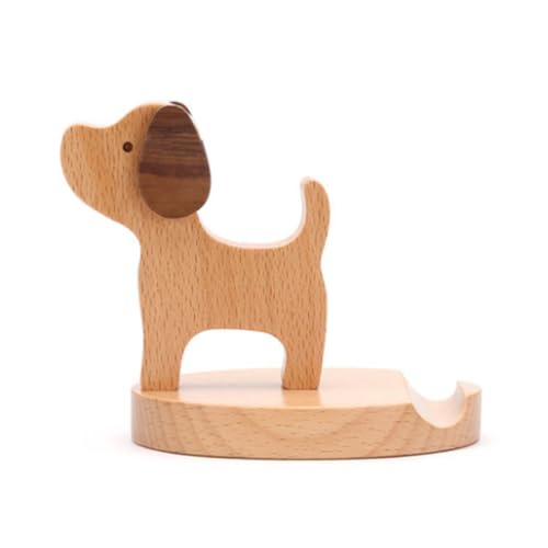 VOSAREA Handy Ständer Halter Holz Hund Form Mobile Smart Tablet Ständer Schreibtisch Veranstalter Zubehör Dekoration von VOSAREA
