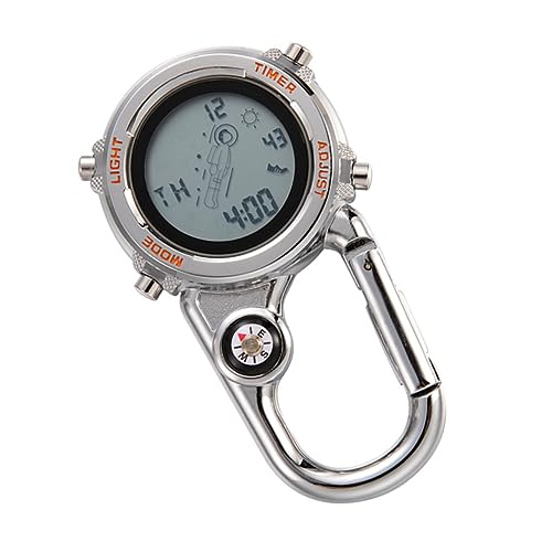 VOSAREA Karabiner Uhr mit Kompass für Unisex Multifunktionale Kletternuhr für Outdoor Aktivitäten Strapazierfähiges Design zu Befestigen an Rucksack VOSAREA Karabiner Uhr mit Kompass für Unisex Multifunktionale Kletternuhr für Outdoor Aktivitäten Strapazierfähiges Design zu Befestigen an Rucksack von VOSAREA