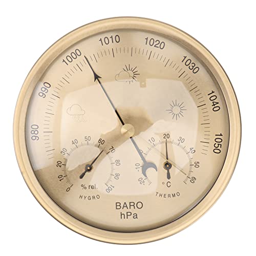 VOSAREA Wetterstation analog, 3 in 1 Barometer, Thermometer und Hygrometer für innen und außen, Ø 13 cm Retro Barometer analog für Klimakontrolle Luftüberwachung VOSAREA Wetterstation analog, 3 in 1 Barometer, Thermometer und Hygrometer für innen und außen, Ø 13 cm Retro Barometer analog für Klimakontrolle Luftüberwachung von VOSAREA