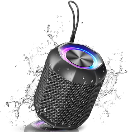 VOSFEEL Musikbox Bluetooth Klein mit LED Licht Bluetooth Boxen Wasserdicht Kabellos Bass 18 Stunden Spielzeit Tragbarer Bluetooth Lautsprecher Für Outdoor Camping Garten Party Reise VOSFEEL Musikbox Bluetooth Klein mit LED Licht Bluetooth Boxen Wasserdicht Kabellos Bass 18 Stunden Spielzeit Tragbarer Bluetooth Lautsprecher Für Outdoor Camping Garten Party Reise von VOSFEEL