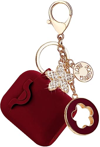 VOTILE Secure Lock Silikonhülle kompatibel mit AirPods Hülle 1 & 2 mit Bling Schlüsselanhänger, Weiche Schutzhülle Earpod Case Cover Earbuds Cases Frauen Mädchen für Apple Air Pod 2 Hülle,Burgunderrot VOTILE Secure Lock Silikonhülle kompatibel mit AirPods Hülle 1 & 2 mit Bling Schlüsselanhänger, Weiche Schutzhülle Earpod Case Cover Earbuds Cases Frauen Mädchen für Apple Air Pod 2 Hülle,Burgunderrot von VOTILE