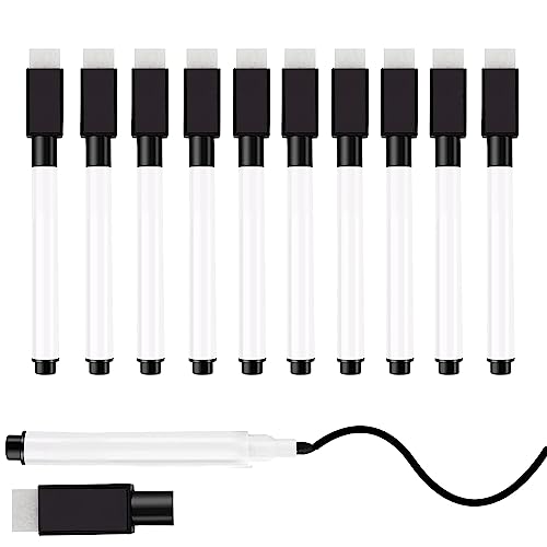 VOTON Whiteboard Marker, 10-Stück Magnetische Whiteboard Stifte und Radiergummi Set Fine Tip folienstift abwischbar und Dry Wipe Markers von VOTON