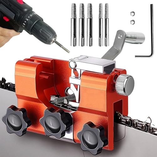 Kettensäge Schärfgerät,Kettenschärfgerät,Tragbar Handkurbeln Kettensägenschärfer mit 5 Schleifköpfen,Motorsägen Kettenschärfgerät,Geeignete 4"-22" Kettensägen und elektrische Sägen Kettensäge Schärfgerät,Kettenschärfgerät,Tragbar Handkurbeln Kettensägenschärfer mit 5 Schleifköpfen,Motorsägen Kettenschärfgerät,Geeignete 4"-22" Kettensägen und elektrische Sägen von VOUSXLLEZ