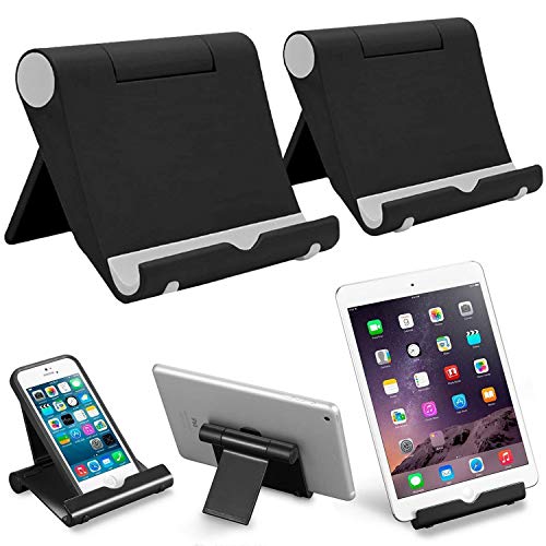 VOVIGGOL 2st Handy Halter Handy Ständer, Faltbarer Handyhalterung Schreibtisch Handyhalter Handyständer für Tisch, Smartphone Stander Kompatibel mit iPhone iPad Samsung von VOVIGGOL
