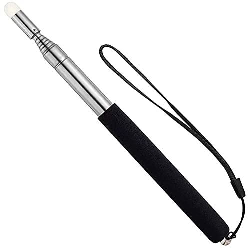 Zeigestab Ausziehbar mit Handschlaufe 1m, VOVIGGOL Teleskop Schläger Zeigestock Ausziehbar Teleskopstab für Lehrer Whiteboard Tafel Zeiger Zeigestock für Lehrerin (Schwarz) von VOVIGGOL