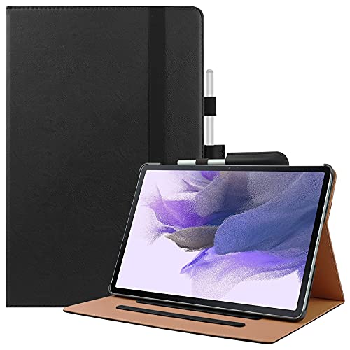 VOVIPO Hülle für Galaxy Tab S8 Plus / S7 Plus / S7 FE 12.4 inch,Premium PU Leder Klapp Stand Cover für Galaxy Tab S8 Plus / S7 Plus / S7 FE 12.4 inch mit Multi-Viewing Angels und Stifthalter von VOVIPO