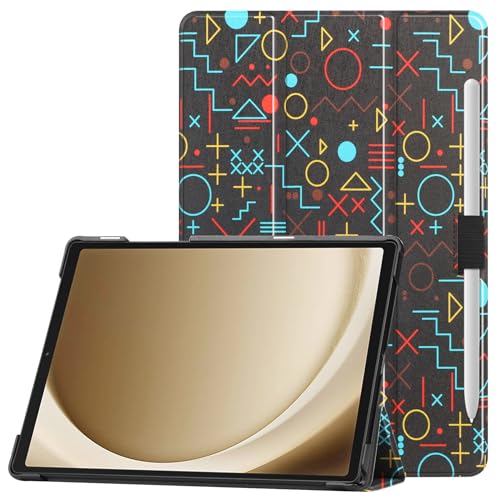VOVIPO Slim Hülle für Samsung Galaxy Tab A9+ 11 Zoll 2023,Super dünne leichte Tri-Fold Stand Hülle mit Auto Wake/Sleep Funktion für Galaxy Tab A9 Plus(SM-X210/X216/X218)-Geometric Pattern von VOVIPO