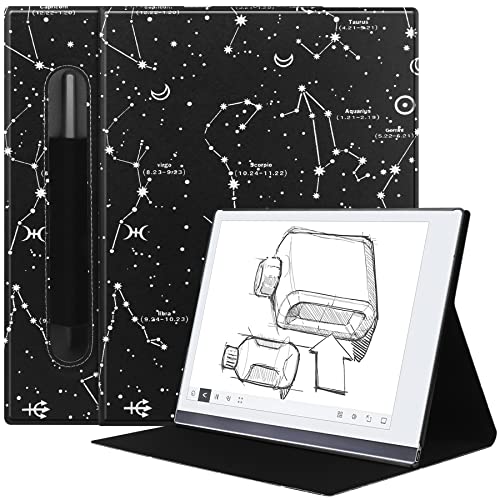 VOVIPO Ultra Slim Book Folio Ledertasche mit Ständer und P-Tasche für Remarkable 2 10.3 2020 Digital Paper-Constellation von VOVIPO