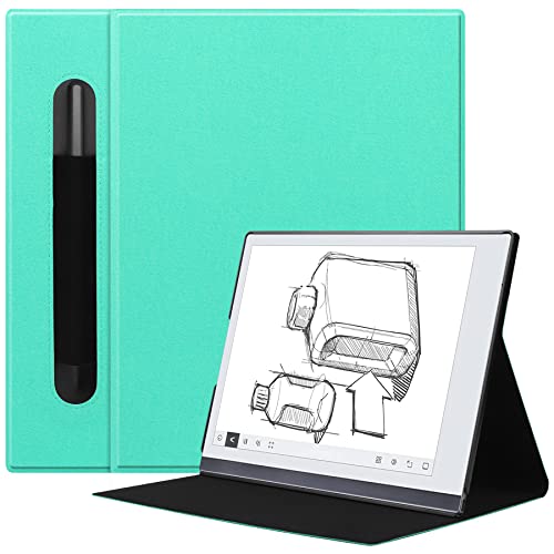 VOVIPO Ultra Slim Book Folio Ledertasche mit Ständer und P-Tasche für Remarkable 2 10.3 2020 Digital Paper-Green von VOVIPO