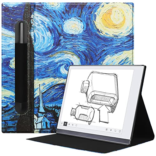 VOVIPO Ultra Slim Book Folio Ledertasche mit Ständer und P-Tasche für Remarkable 2 10.3 2020 Digital Paper-Starry Sky von VOVIPO