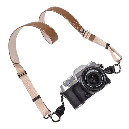 VOVMOEYA Kamera-Halsband, X-T50 Körperband PU Schulter Einstellbarer Strap für Fotografen für Fujifilm/Canon/Nikon/Sony/Minolta/Panasonic/SLR/DSLR Kameras Textur-Choc VOVMOEYA Kamera-Halsband, X-T50 Körperband PU Schulter Einstellbarer Strap für Fotografen für Fujifilm/Canon/Nikon/Sony/Minolta/Panasonic/SLR/DSLR Kameras Textur-Choc von VOVMOEYA