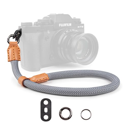 VOVMOEYA Kamera Handschlaufe,Kameragurt aus Seil für Sony Alpha Handschlaufe A7 IV A6400 A6000 Canon EOS Handschlaufe Fujifilm X100V Nikon DSLR Handschlaufe - Grau VOVMOEYA Kamera Handschlaufe,Kameragurt aus Seil für Sony Alpha Handschlaufe A7 IV A6400 A6000 Canon EOS Handschlaufe Fujifilm X100V Nikon DSLR Handschlaufe - Grau von VOVMOEYA