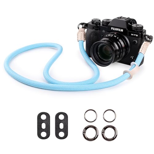 VOVMOEYA Kameragurt Sony Alpha,Kamera Tragegurt aus Seil für Canon EOS Sony A6000 A6400 A7 IV Fujifilm X100V XT5 Nikon Zfc Nackengurt Schultergurt DSLR Kameragurt - Blau VOVMOEYA Kameragurt Sony Alpha,Kamera Tragegurt aus Seil für Canon EOS Sony A6000 A6400 A7 IV Fujifilm X100V XT5 Nikon Zfc Nackengurt Schultergurt DSLR Kameragurt - Blau von VOVMOEYA