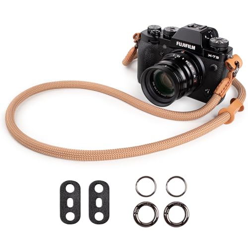 VOVMOEYA Kameragurt Sony Alpha,Kamera Tragegurt aus Seil für Canon EOS Sony A6000 A6400 A7 IV Fujifilm X100V XT5 Nikon Zfc Nackengurt Schultergurt DSLR Kameragurt - Braun VOVMOEYA Kameragurt Sony Alpha,Kamera Tragegurt aus Seil für Canon EOS Sony A6000 A6400 A7 IV Fujifilm X100V XT5 Nikon Zfc Nackengurt Schultergurt DSLR Kameragurt - Braun von VOVMOEYA