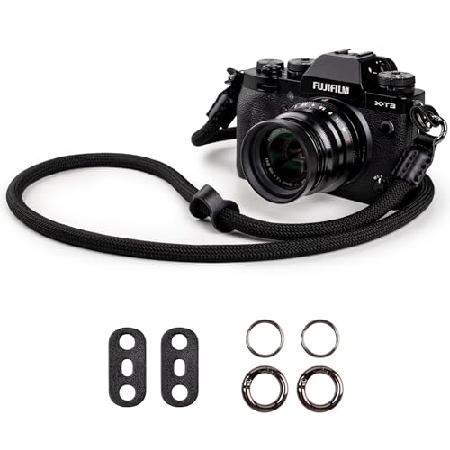 VOVMOEYA Kameragurt Sony Alpha,Kamera Tragegurt aus Seil für Canon EOS Sony A6000 A6400 A7 IV Fujifilm X100V XT5 Nikon Zfc Nackengurt Schultergurt DSLR Kameragurt - Schwarz VOVMOEYA Kameragurt Sony Alpha,Kamera Tragegurt aus Seil für Canon EOS Sony A6000 A6400 A7 IV Fujifilm X100V XT5 Nikon Zfc Nackengurt Schultergurt DSLR Kameragurt - Schwarz von VOVMOEYA