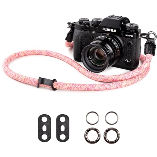 VOVMOEYA Kameragurt Sony Alpha,Kamera Tragegurt aus Seil für Canon EOS Sony A6000 A6400 A7 IV Fujifilm X100V XT5 Nikon Zfc Nackengurt Schultergurt DSLR Kameragurt von VOVMOEYA