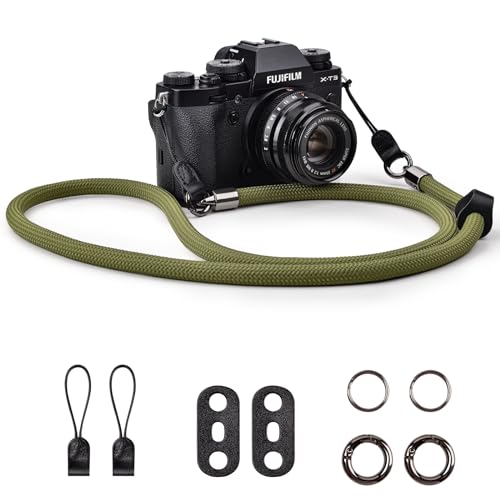 VOVMOEYA Kameragurt Sony Alpha,Kamera Tragegurt aus Seil für Canon EOS Sony A6000 A6400 A7 IV Fujifilm X100V XT5 Nikon Zfc Nackengurt Umhängegurt Schultergurt DSLR Kameragurt - Schwarz VOVMOEYA Kameragurt Sony Alpha,Kamera Tragegurt aus Seil für Canon EOS Sony A6000 A6400 A7 IV Fujifilm X100V XT5 Nikon Zfc Nackengurt Umhängegurt Schultergurt DSLR Kameragurt - Schwarz von VOVMOEYA
