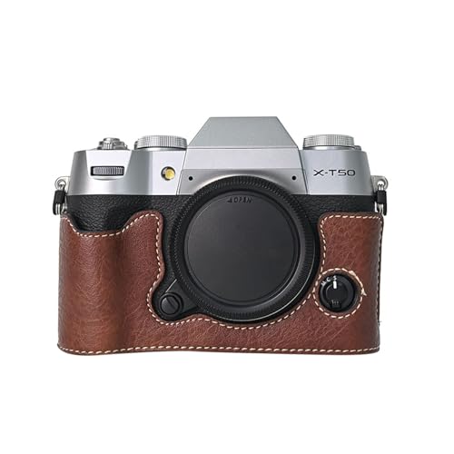 VOVMOEYA Kameratasche for Fujifilm X-T50 spiegellose Digitalkamera, Fuji XT50 Halbtasche mit weichem Mikrofaser-Innenfutter, funktioniert gut mit 6,35 mm - 20 Gewindelöchern, Retro-PU-Leder, Coffee VOVMOEYA Kameratasche for Fujifilm X-T50 spiegellose Digitalkamera, Fuji XT50 Halbtasche mit weichem Mikrofaser-Innenfutter, funktioniert gut mit 6,35 mm - 20 Gewindelöchern, Retro-PU-Leder, Coffee von VOVMOEYA