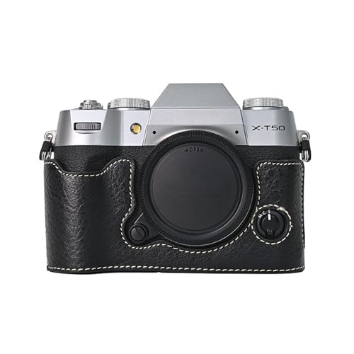 VOVMOEYA Kameratasche for Fujifilm X-T50 spiegellose Digitalkamera, Fuji XT50 Halbtasche mit weichem Mikrofaser-Innenfutter, funktioniert gut mit 6,35 mm - 20 Gewindelöchern, Retro-PU-Leder, Litschi VOVMOEYA Kameratasche for Fujifilm X-T50 spiegellose Digitalkamera, Fuji XT50 Halbtasche mit weichem Mikrofaser-Innenfutter, funktioniert gut mit 6,35 mm - 20 Gewindelöchern, Retro-PU-Leder, Litschi von VOVMOEYA