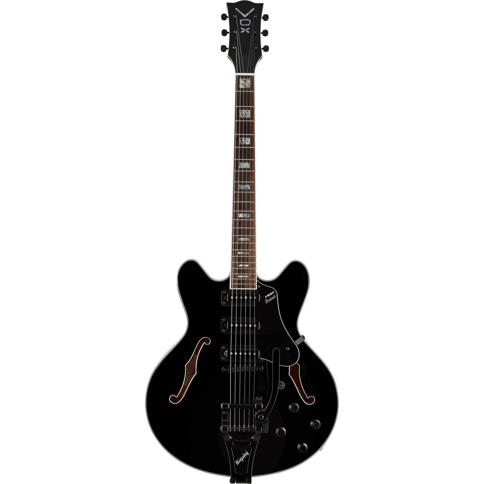 VOX Bobcat S66 Bigsby Jet Black Semi-Acoustic Guitar VOX Bobcat S66 Bigsby Jet Black Semi-Acoustic Guitar von VOX
