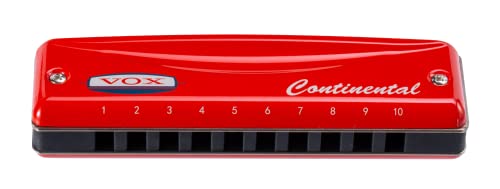 VOX Continental Mundharmonika Type-2, C-Stimmung, 10 Tonlöcher, rot von VOX