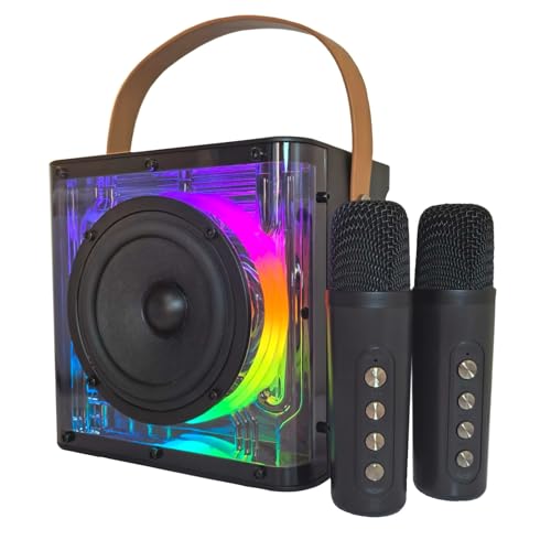 Karaoke Maschine, Karaoke Anlage mit 2 Mikrofonen, Lautsprecher mit Mikrofon, PA-System für Heimparty, Sitzung, Hochzeit, Picknick, Kirche, Gifit Karaoke Maschine, Karaoke Anlage mit 2 Mikrofonen, Lautsprecher mit Mikrofon, PA-System für Heimparty, Sitzung, Hochzeit, Picknick, Kirche, Gifit von VOZKOM