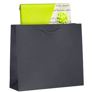 25 VP Papier-Tragetaschen anthrazit 42,0 x 36,0 cm von VP
