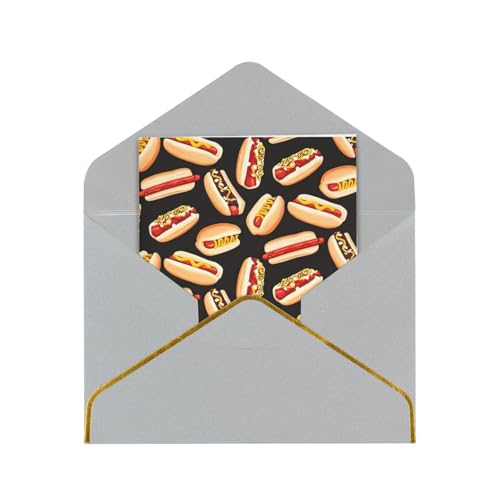 VPPUR Lustige Grußkarte mit Hot Dogs-Motiv, vielseitig, trendiges Design, 11,4 x 15,2 cm, für alle Anlässe, blanko Notizkarten VPPUR Lustige Grußkarte mit Hot Dogs-Motiv, vielseitig, trendiges Design, 11,4 x 15,2 cm, für alle Anlässe, blanko Notizkarten von VPPUR