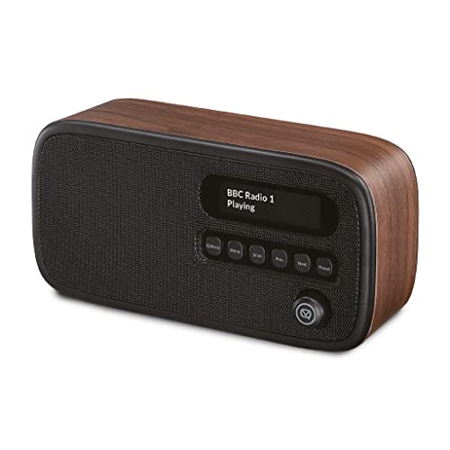 VQ Dexter Radio DAB Plus/DAB mit FM, 3 Watts Stereo Lautsprecher und LCD Bildschirm - Batteriebetriebenes und Netz Tragbares Radio mit 60 Voreinstellungen, Antenne und Kopfhörerbuchse - Walnuss VQ Dexter Radio DAB Plus/DAB mit FM, 3 Watts Stereo Lautsprecher und LCD Bildschirm - Batteriebetriebenes und Netz Tragbares Radio mit 60 Voreinstellungen, Antenne und Kopfhörerbuchse - Walnuss von VQ