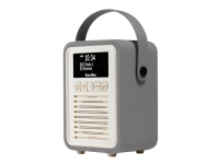 VQ Retro Mini, Tragbar, Analog & Digital, DAB, DAB+, FM, 5 W, Grau, Kunstleder (PU), Kunststoff, Holz von VQ