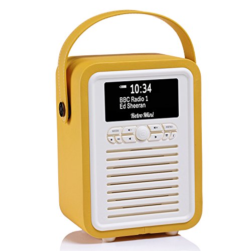 VQ Retro Mini DAB/DAB+ Digital- und FM-Radio mit Bluetooth und Weckfunktion - Senf von VQ