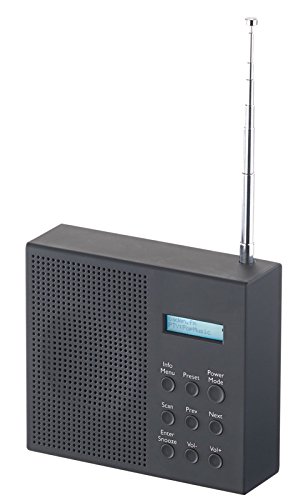 VR-Radio Outdoor Radio DAB+: Digitales DAB+/FM-Radio mit Akku, Dual-Wecker, RDS, LCD-Display, Timer (Outdoor Radio DAB+ Akku, Outdoor Radio für Terrasse, Terrassen) von VR-Radio