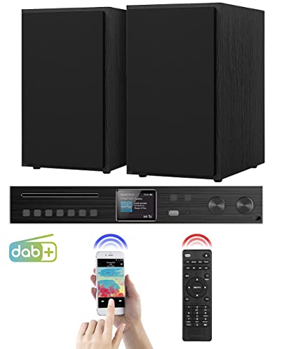 VR-Radio Tuner: WLAN-HiFi-Receiver mit Internetradio, DAB+, UKW & Lautsprecher, 240 W (Stereo Receiver DAB+ Internetradio, DAB-Radio-Receiver, Audioverstärker) von VR-Radio