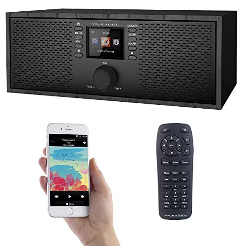 VR-Radio Webradio: Stereo-WLAN-Internetradio, Farb-Display, 12 W, Bluetooth 5, Fernbed. (Internetradios, WLAN Lautsprecher, Laptop Tisch) von VR-Radio