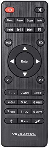 VR-Radio Zubehör zu Radio Fernbedienung: Ersatz-Fernbedienung für WLAN-HiFi-Tuner IRS-710.HiFi & IRS-711.HiFi (DAB Internetradio, Internetradio WLAN DAB, iPhone Ladestation) von VR-Radio