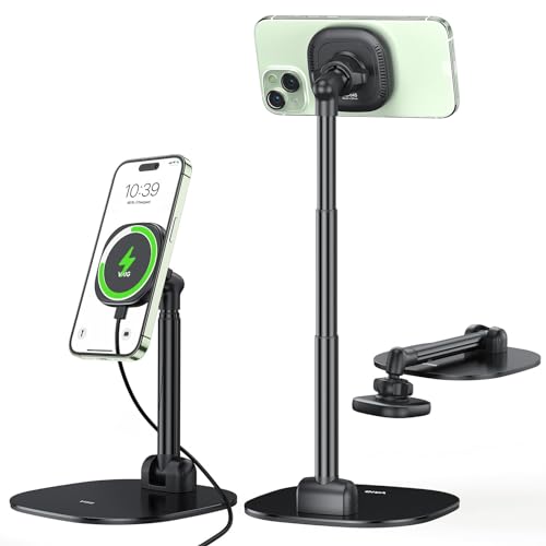 VRIG MG04S Magnetischer Schreibtisch-Telefonständer für iPhone, 360° drehbar, Höhe und Winkel verstellbar, für Büro/Zuhause, kompatibel mit MagSafe für iPhone 15, 14, 13, 12 Pro Max, MagSafe Hülle & VRIG MG04S Magnetischer Schreibtisch-Telefonständer für iPhone, 360° drehbar, Höhe und Winkel verstellbar, für Büro/Zuhause, kompatibel mit MagSafe für iPhone 15, 14, 13, 12 Pro Max, MagSafe Hülle & von VRIG Express