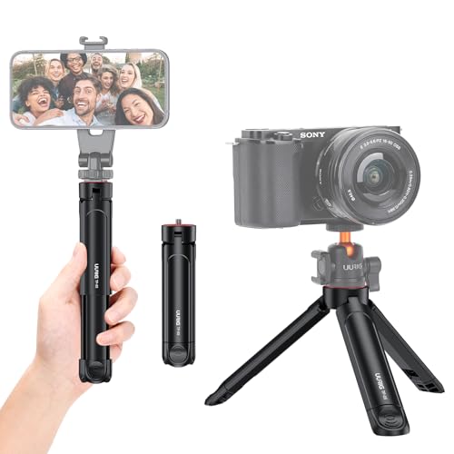UURIG TP05 Ausziehbare Mini Kamera Stativ, tragbare Selfie Stick Griff Griff Desktop Webcam Stativ mit 1/4" Schraube für DSLR Kamera Webcam Telefonhalter Selfie Stick Vlog Stativ von VRIG