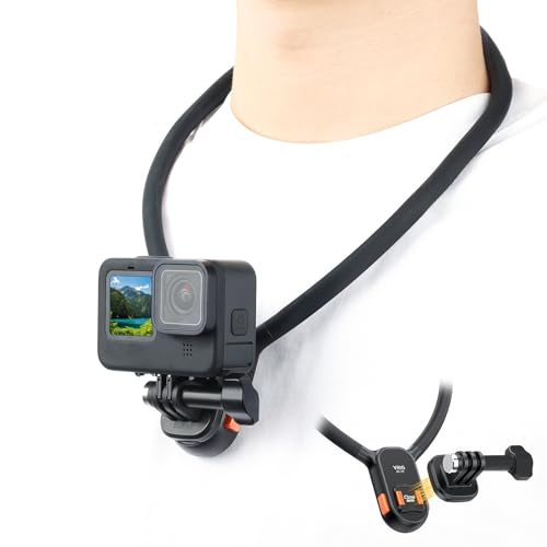 VRIG Claw Mini Halskette Mount Quick Release Magnetic Saughals Hängende Silikon Verriegelung Drop-Proof Multi-Winkel Einstellung für Angeln, Radfahren, Snowboarden, Reisen, Vlogging und vieles mehr. von VRIG