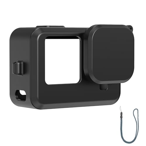 VRIG Silikon-Schutzhülle für GoPro Hero 13/12/11/10/9, schwarz, sturzsicher und verschleißfest, präzise Lochplatzierung, schützt das Objektiv vor Kratzern, GA-03 VRIG Silikon-Schutzhülle für GoPro Hero 13/12/11/10/9, schwarz, sturzsicher und verschleißfest, präzise Lochplatzierung, schützt das Objektiv vor Kratzern, GA-03 von VRIG