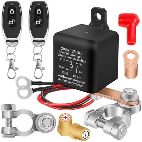 12V 200A Batterietrennschalter Auto Fernbedienung Batterie Schalter 12v Mit 2 Fernbedienungen für Auto LKW Motorrad Wohnmobil 12V 200A Batterietrennschalter Auto Fernbedienung Batterie Schalter 12v Mit 2 Fernbedienungen für Auto LKW Motorrad Wohnmobil von VRLEKAM